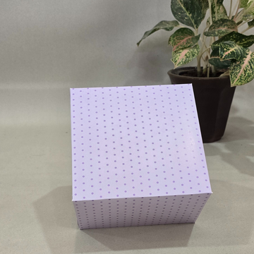 Purple Polka Dot printed Cake Box