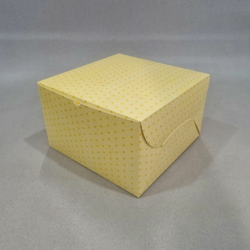 Yellow Polka Dot printed Cake Box