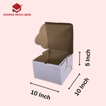 Cake Box 1 Kg [ 10 x 10 x 5 Inch ] White